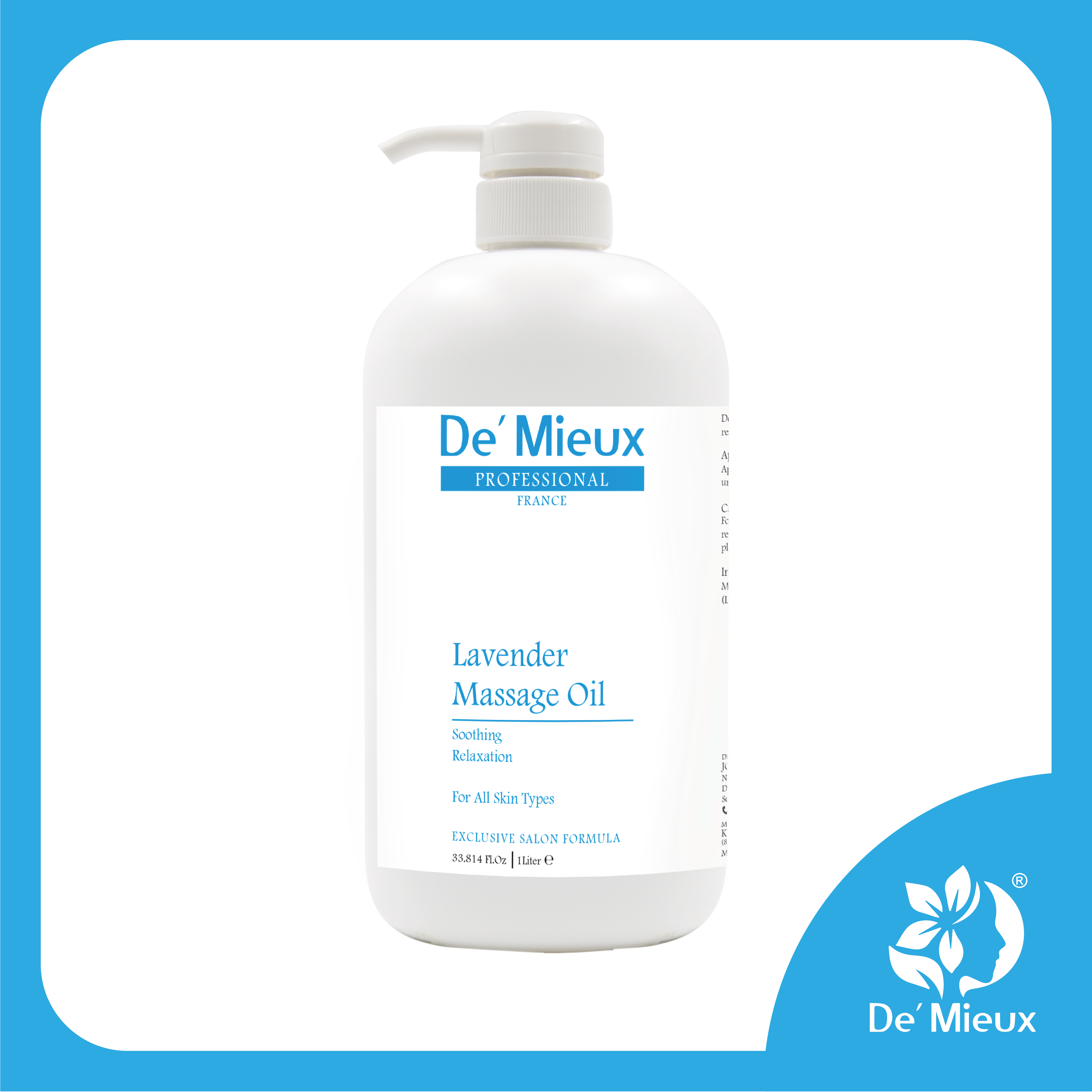 De'Mieux Aromatherapy Lavender Massage Oil 1L